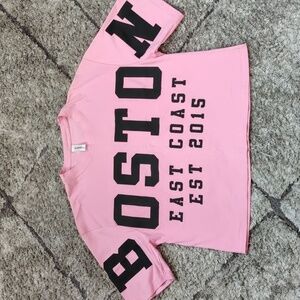 Women's Pink Crop Top Size Large NWOT